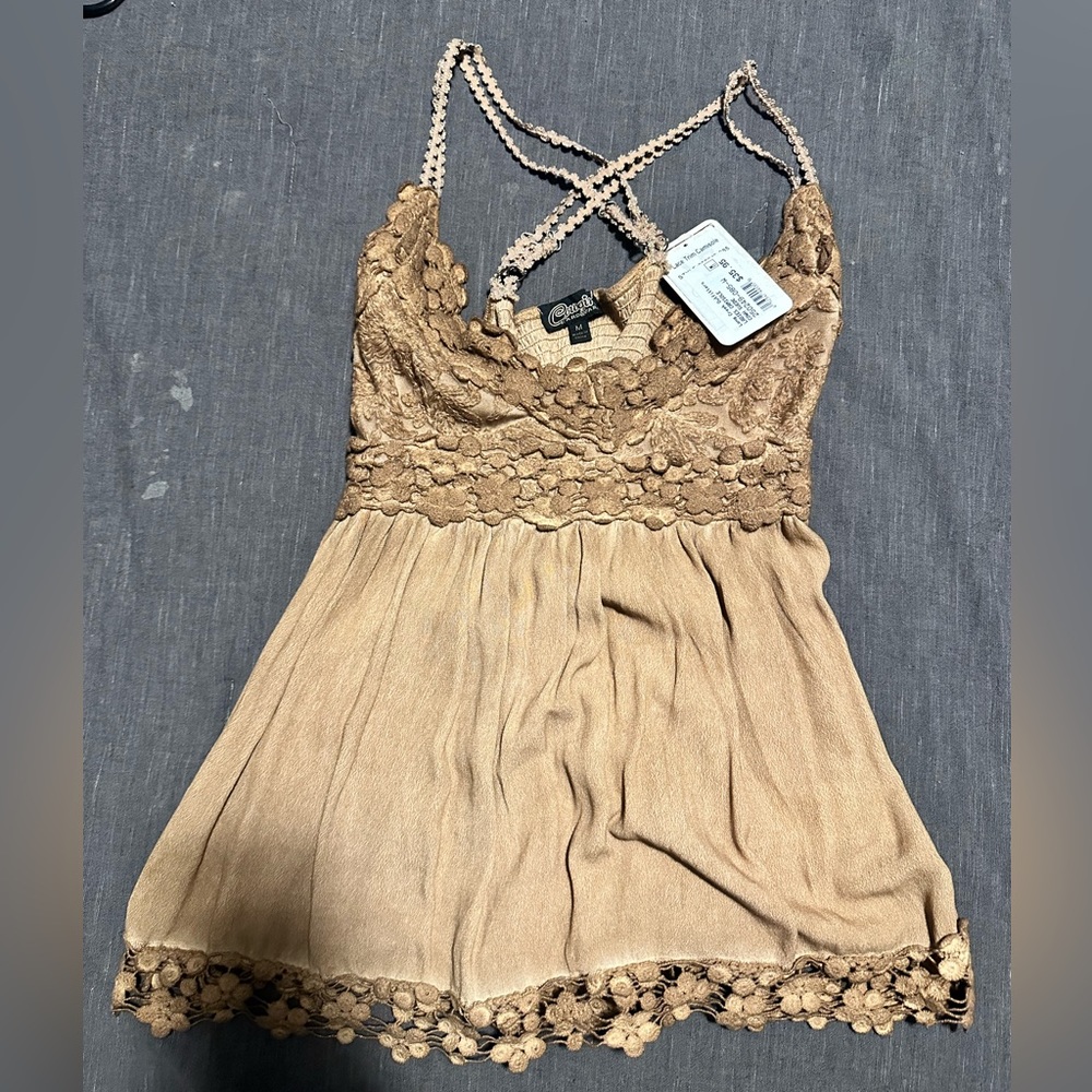 Tan/Brown Western Tank